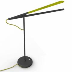 Pistyle Desk Lamp - Anthracite Grey Base, Green Leaf, Green Cord