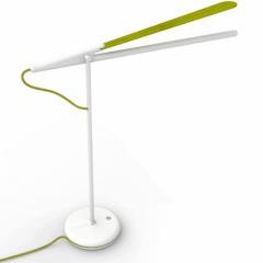 Pistyle Desk Lamp - White Base, Green Leaf, Green Cord