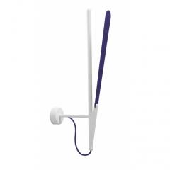 Pistyle Wall Lamp - White Base, Purple (green) Leaf, Purple Cord